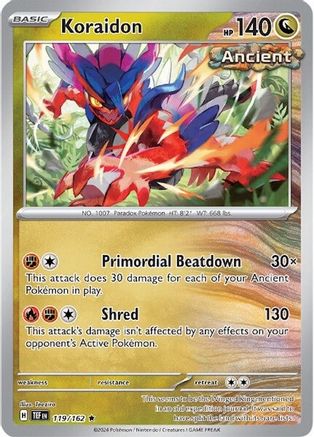 Koraidon 119/162  - Holofoil SV05 Temporal Forces - Rare