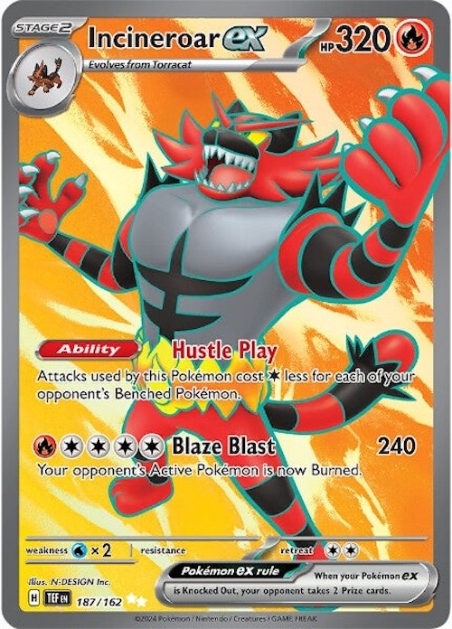 Incineroar ex - 187/162 [TEF - 187/162]