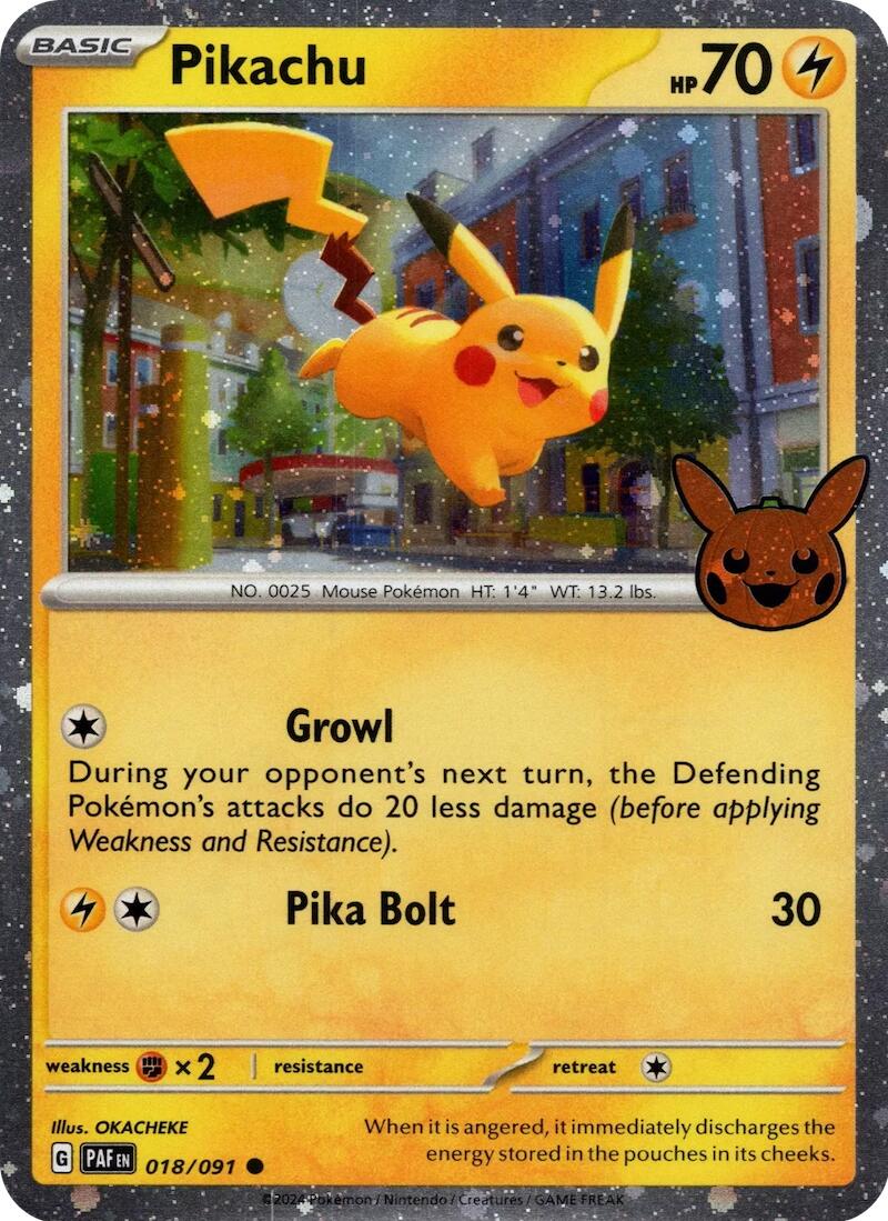 Pikachu - 018/091 (Cosmos Holo) [TTBB24 - 018/091]