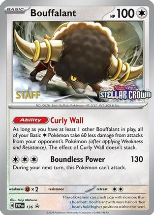 Bouffalant 136 SV Scarlet & Violet Promo Cards - Promo