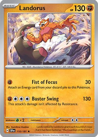Landorus 110/191  - Holofoil SV08 Surging Sparks - Rare