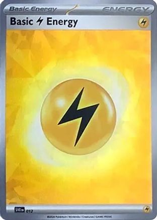Basic Lightning Energy (Cracked Ice Holo) 012 SVE Scarlet & Violet Energies - Common