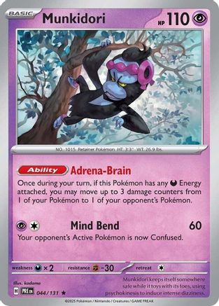 Munkidori 044/131  - Holofoil SV Prismatic Evolutions - Rare