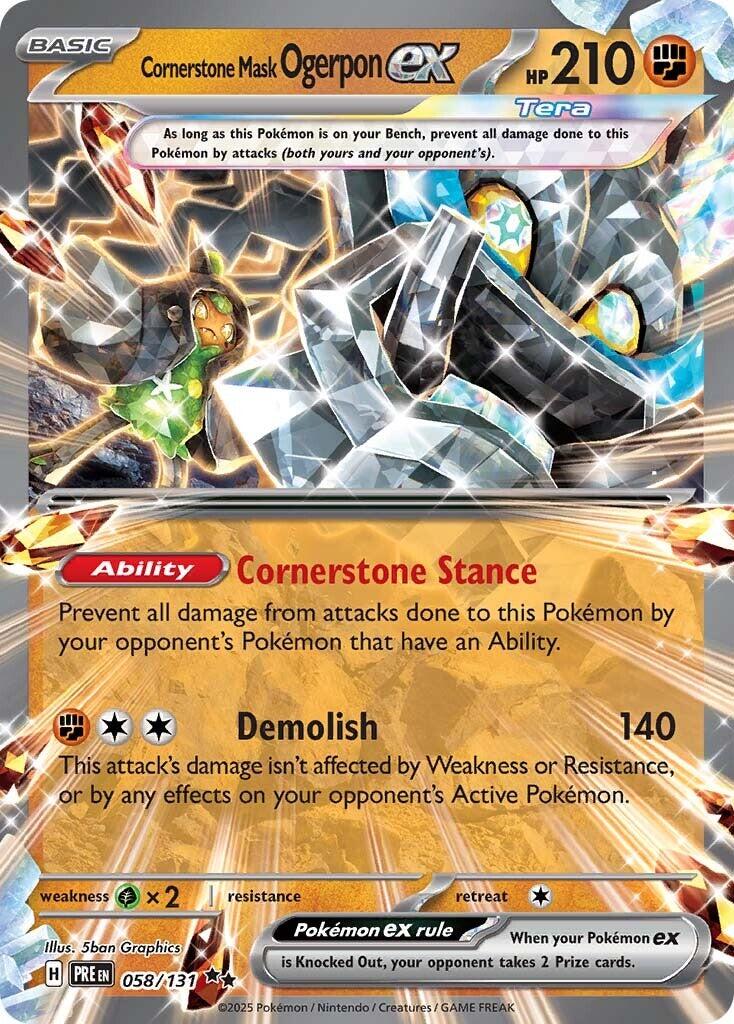 Cornerstone Mask Ogerpon ex - 058/131 [PRE - 058/131]