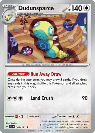 Dudunsparce 080/131  - Holofoil SV Prismatic Evolutions - Rare