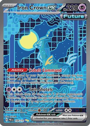 Iron Crown ex 158/131  - Holofoil SV Prismatic Evolutions - Special Illustration Rare
