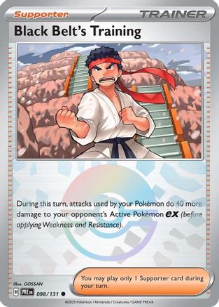 Black Belt's Training - 098/131 (Poke Ball Pattern) - Holofoil SV Prismatic Evolutions - Common