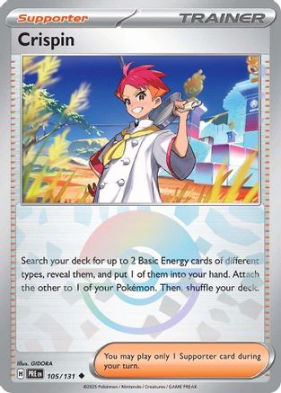 Crispin 105/131 (Poke Ball Pattern) - Holofoil SV Prismatic Evolutions - Uncommon