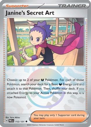 Janine's Secret Art 112/131  (Poke Ball Pattern) - Holofoil SV Prismatic Evolutions - Uncommon