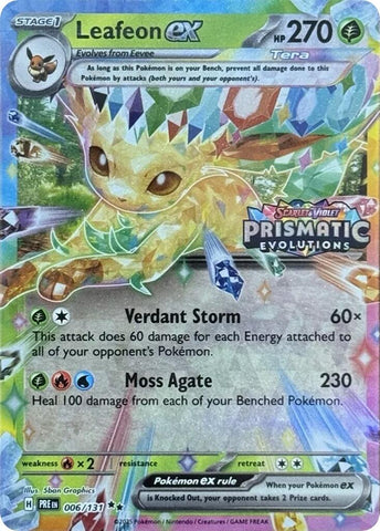 Leafeon ex - 006/131 (Prismatic Evolutions Stamp) [MCAP - 006]