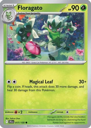Floragato 017/159  - Reverse Holofoil SV09 Journey Together - Common