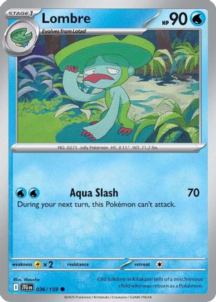 Lombre 036/159  - Reverse Holofoil SV09 Journey Together - Common