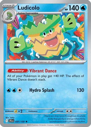 Ludicolo 037/159  - Holofoil SV09 Journey Together - Rare