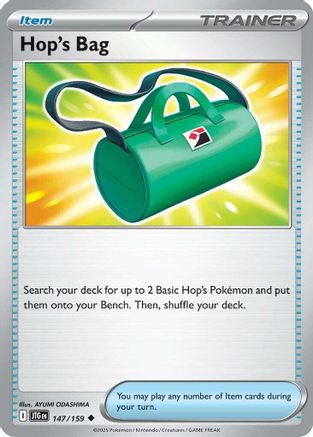 Hop's Bag 147/159  - Reverse Holofoil SV09 Journey Together - Uncommon