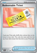Redeemable Ticket 156/159  - Reverse Holofoil SV09 Journey Together - Uncommon