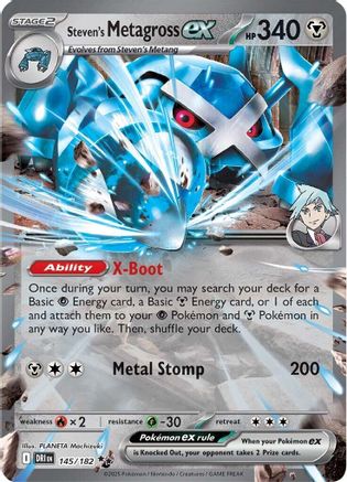 Steven's Metagross ex 145/182  - Holofoil SV10 Destined Rivals - Double Rare