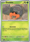 Dwebble 011/182  - Reverse Holofoil SV10 Destined Rivals - Common