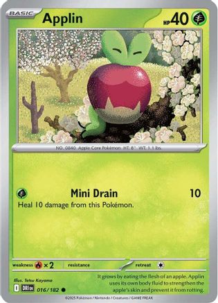 Applin 016/182  - Reverse Holofoil SV10 Destined Rivals - Common