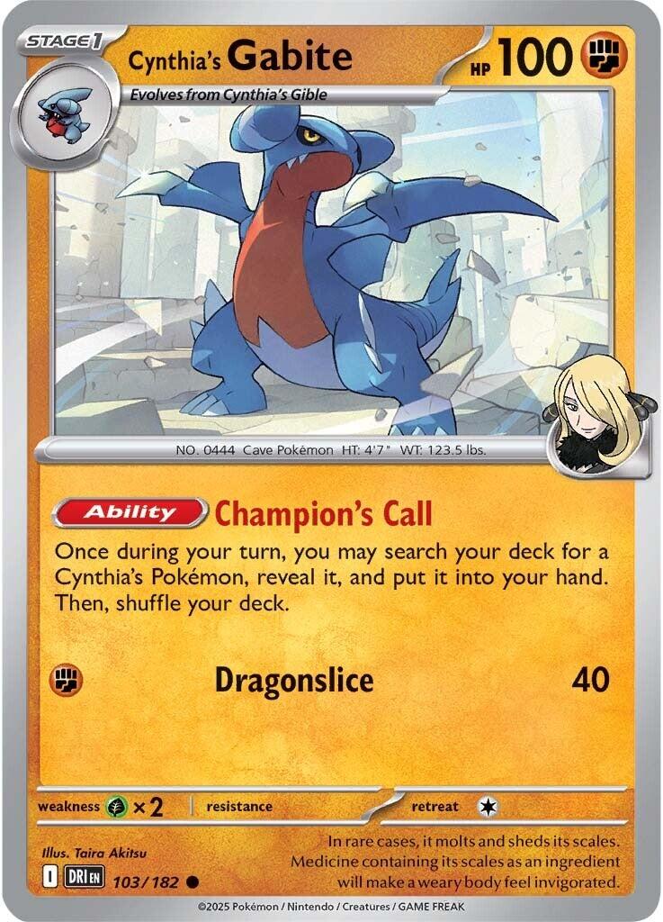 Cynthia's Gabite [DRI - 103/182]