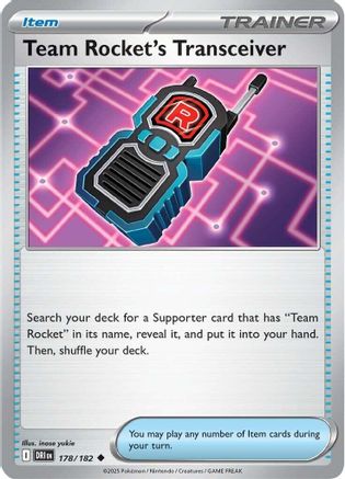 Team Rocket's Transceiver 178/182  SV10 Destined Rivals - Uncommon