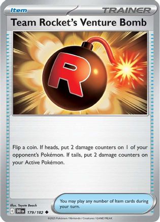Team Rocket's Venture Bomb 179/182 SV10 Destined Rivals - Uncommon