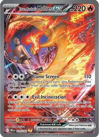 Team Rocket's Moltres ex 229/182 - Holofoil SV10 Destined Rivals - Spe Team Rocket's Moltres ex 229/182 - Holofoil SV10 Destined Rivals - Spe