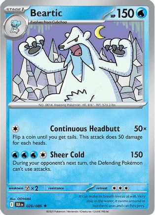 Beartic 026/086 SV Black Bolt - Rare