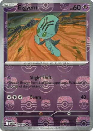 Elgyem (Master Ball Pattern) 040/086  - Holofoil SV Black Bolt - Common