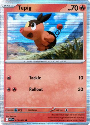 Tepig 011/086  - Holofoil (Unova Poster Collection)