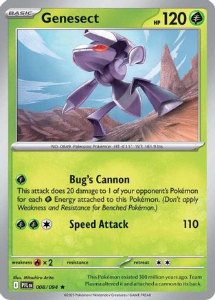 Genesect 008/094  - Holofoil ME02 Phantasmal Flames - Rare