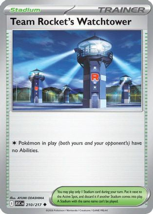 Team Rocket's Watchtower 210  - Reverse Holofoil ME Ascended Heroes - Uncommon