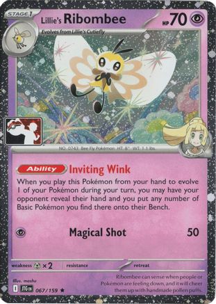 Lillie's Ribombee 067/159  - Holofoil Prize Pack Series Cards - Rare