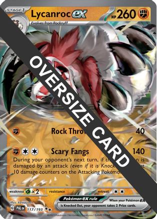 Lycanroc ex 117  - Holofoil Jumbo Cards - Double Rare