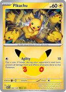 Pikachu 044/128  - Holofoil ME 30th Celebration - None