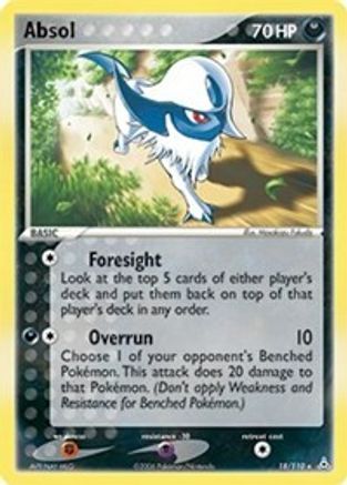 Absol 018  - Reverse Holofoil Holon Phantoms - Rare