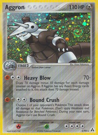 Aggron/92  - Reverse Holofoil Legend Maker - Holo Rare