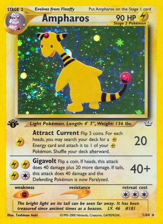 Ampharos 001/64 Neo Revelation - Holo Rare