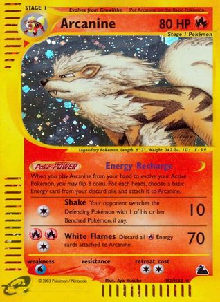 Arcanine (H2) 0H2  - Holofoil Skyridge - Holo Rare