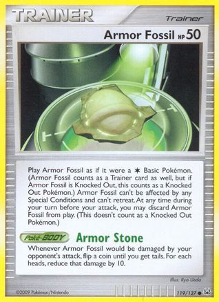 Armor Fossil 119  - Reverse Holofoil Platinum - Common