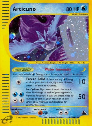 Articuno (H3) 0H3  - Holofoil Skyridge - Holo Rare