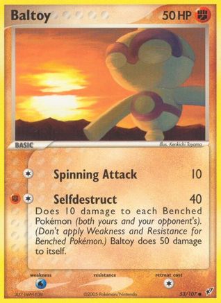 Baltoy 053/107  - Reverse Holofoil Deoxys - Common