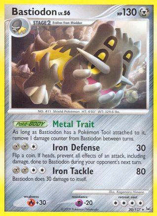 Bastiodon 020  - Reverse Holofoil Platinum - Rare