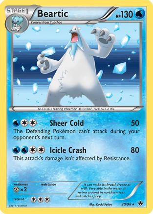 Beartic (30) 030  - Holofoil Emerging Powers - Holo Rare
