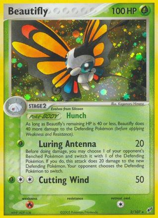 Beautifly 002  - Holofoil Deoxys - Holo Rare