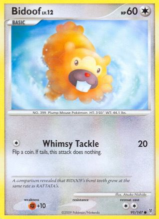 Bidoof 091  - Reverse Holofoil Supreme Victors - Common