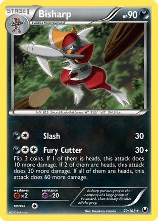Bisharp (72) 072  - Reverse Holofoil Dark Explorers - Rare