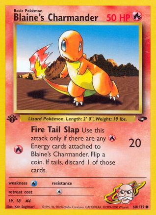 Blaine's Charmander 060/132  - Unlimited Gym Challenge - Common
