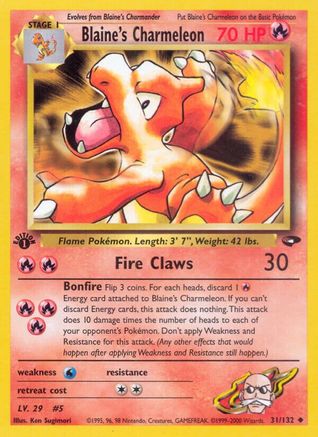Blaine's Charmeleon 031/132 Gym Challenge - Uncommon