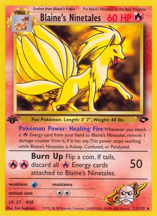Blaine's Ninetales 021/132 Gym Challenge - Rare