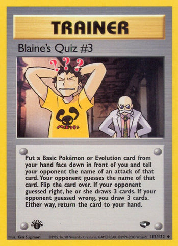 Blaine's Quiz #3 [G2 - 112]